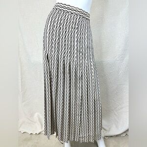 J. Crew NWT 6 Pleated Maxi Skirt in Vintage Links Print